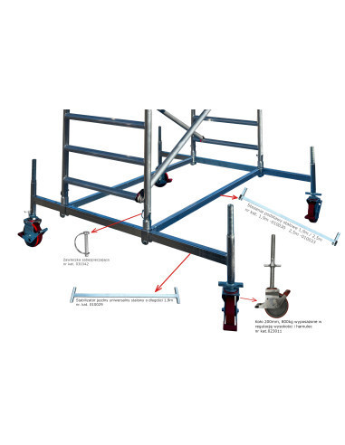Rusztowanie aluminiowe jezdne AKSO Slim S ECO 250