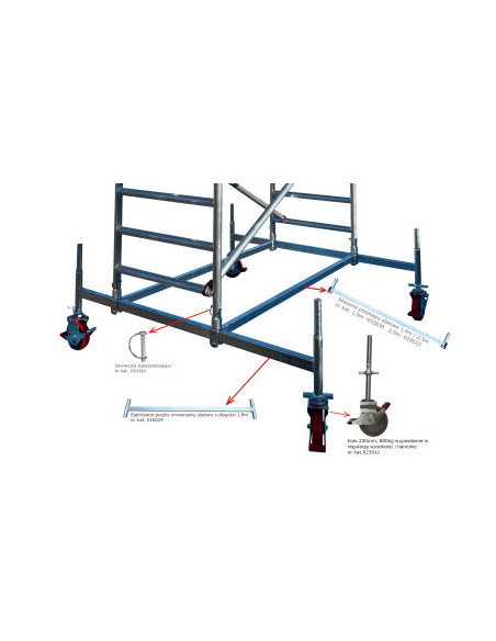 Rusztowanie aluminiowe jezdne AKSO Slim S ECO 250